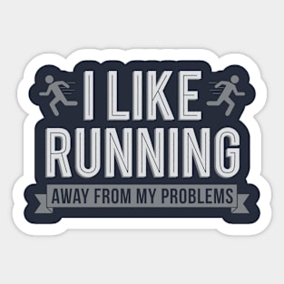 Running Away Sticker